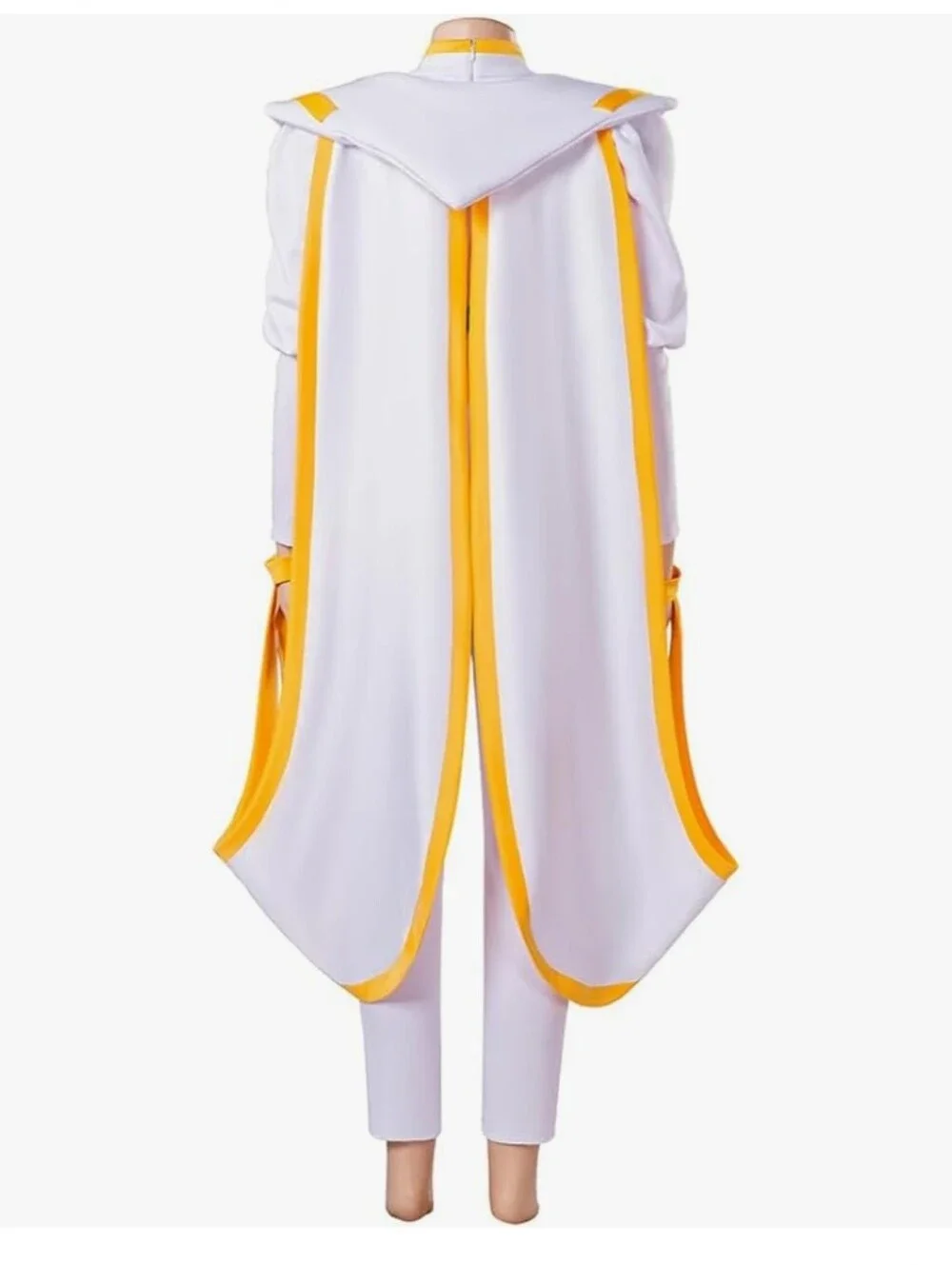 White Queen Jumpsuit With Cape Halloween Costume Sz L 12-14